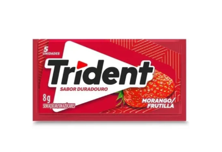 Trident Morango - Sem açúcar - 8g