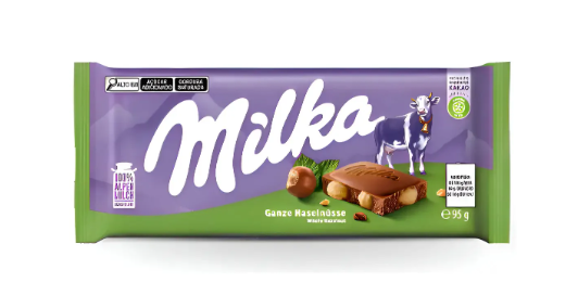 Chocolate Milka Ganze Haselnusse 95gr